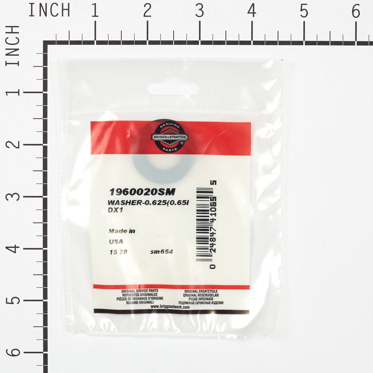 Briggs & Stratton 1960020SM Washer, 0.625