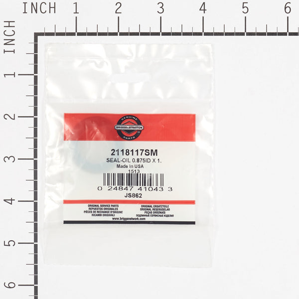 Briggs & Stratton 2118117SM Oil Seal, 0.875 ID X 1.381 OD