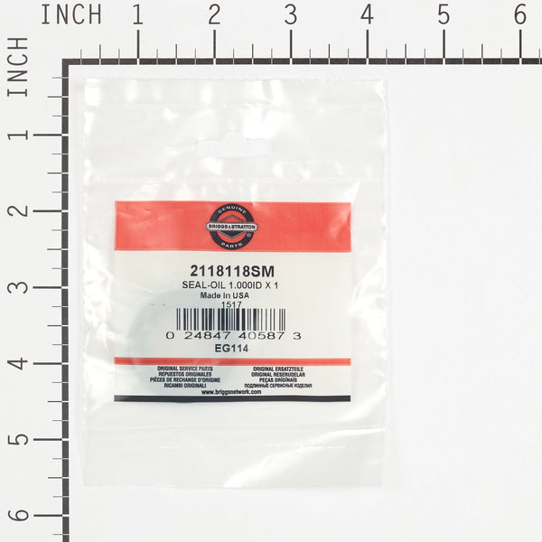 Briggs & Stratton 2118118SM Oil Seal, 1.000 ID X 1.50 OD
