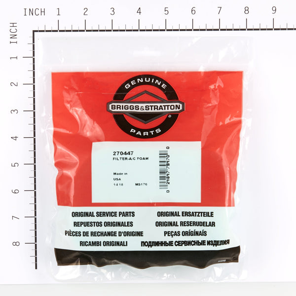 Briggs & Stratton 270447 Foam Air Cleaner Filter