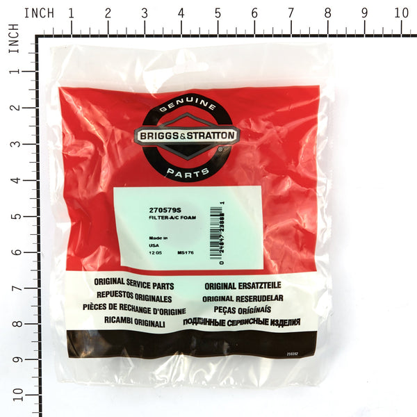 Briggs & Stratton 4104 FOAM-FILTER (5 X 270579S)