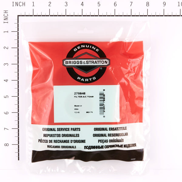 Briggs & Stratton 270848 Foam Air Cleaner Filter