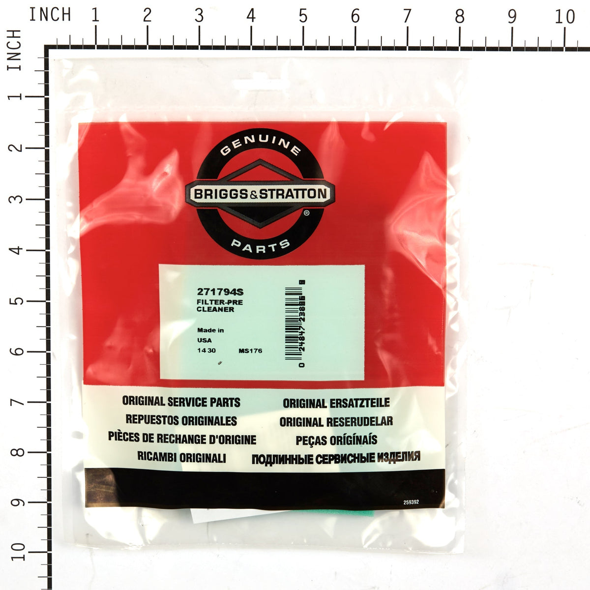 Briggs & Stratton 271794S Pre-Cleaner Filter