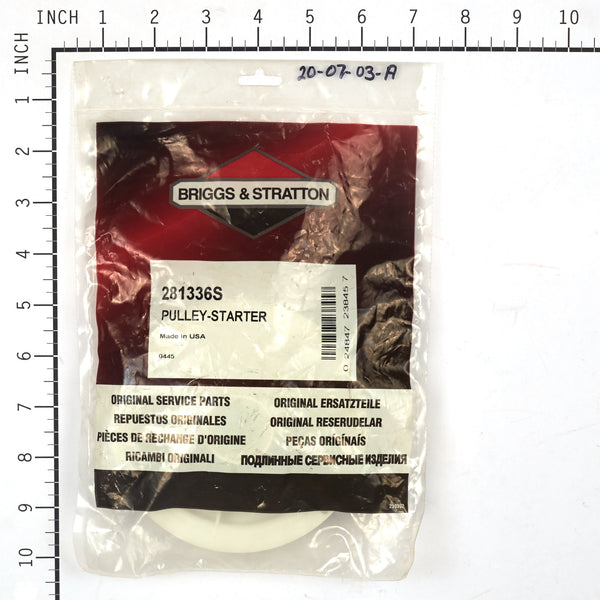 Briggs & Stratton 281336S Starter Pulley