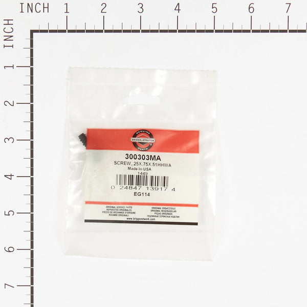 Briggs & Stratton 300303MA Screw - .25 x .75 x .51