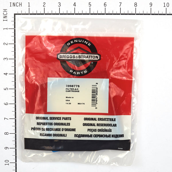 Briggs & Stratton 399877S Air Cleaner Cartridge Filter