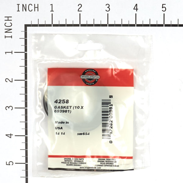 Briggs & Stratton 4258 Gasket (10 x 693981)
