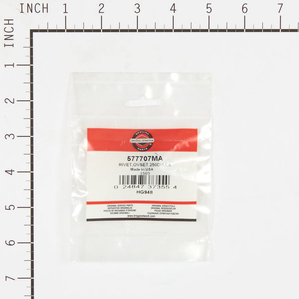 Briggs & Stratton 577707MA RIVET,OVSET.250DIAX.6