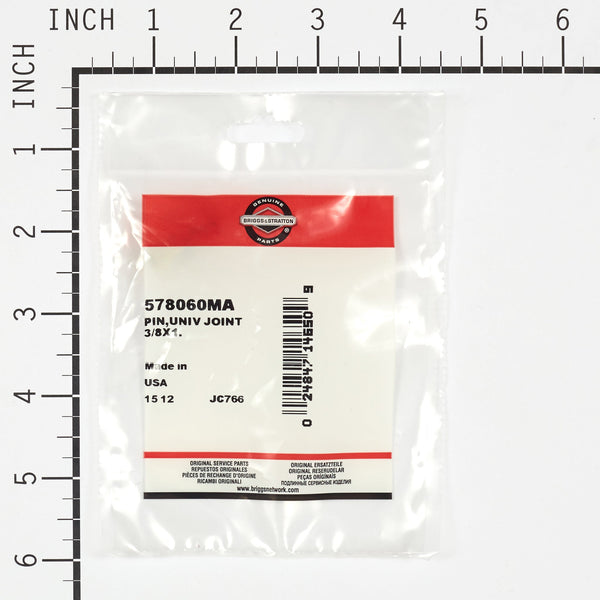 Briggs & Stratton 578060MA PIN,UNIV JOINT 3/8X1.