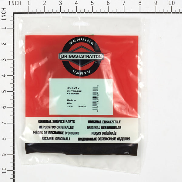 Briggs & Stratton 593217 Pre-Cleaner Filter