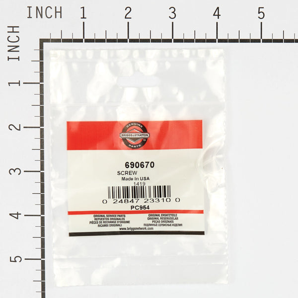 Briggs & Stratton 690670 Screw