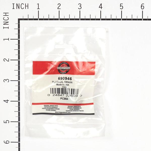 Briggs & Stratton 690946 Oil Drain Plug