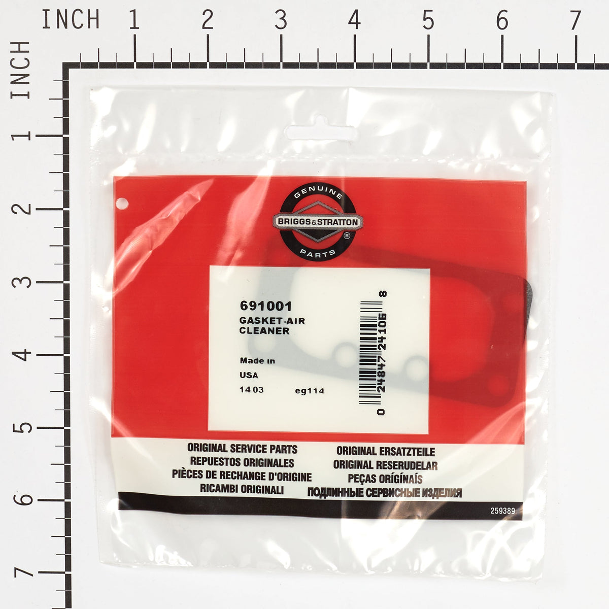Briggs & Stratton 691001 Air Cleaner Gasket