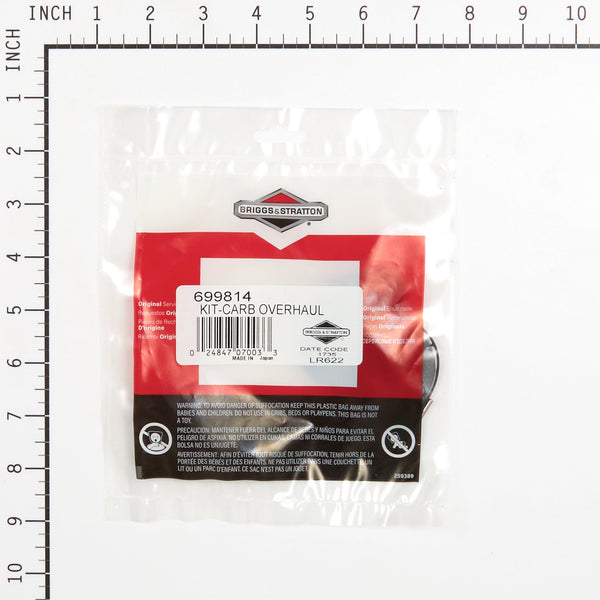 Briggs & Stratton 699814 Carburetor Overhaul Kit