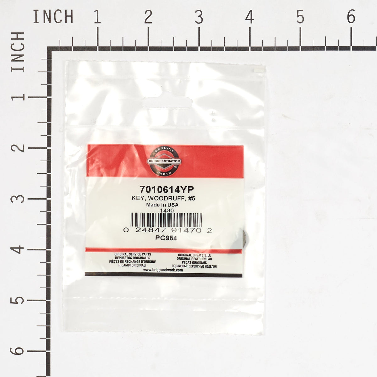Briggs & Stratton 7010614YP KEY, WOODRUFF, #5