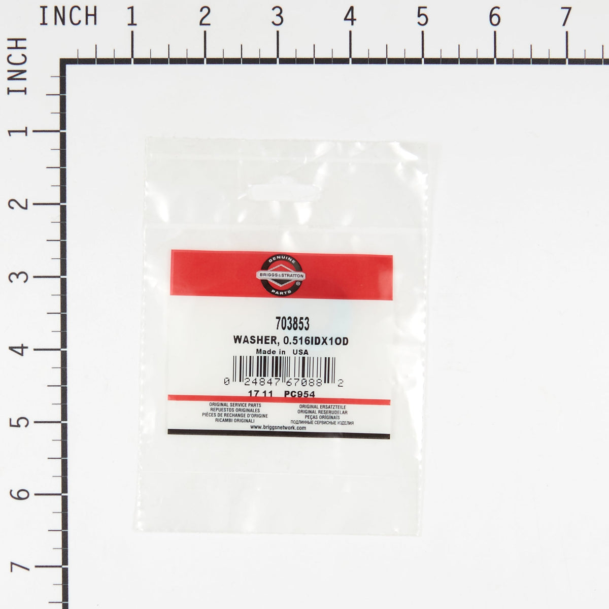 Briggs & Stratton 703853 Washer, .516 ID X 1.0 OD