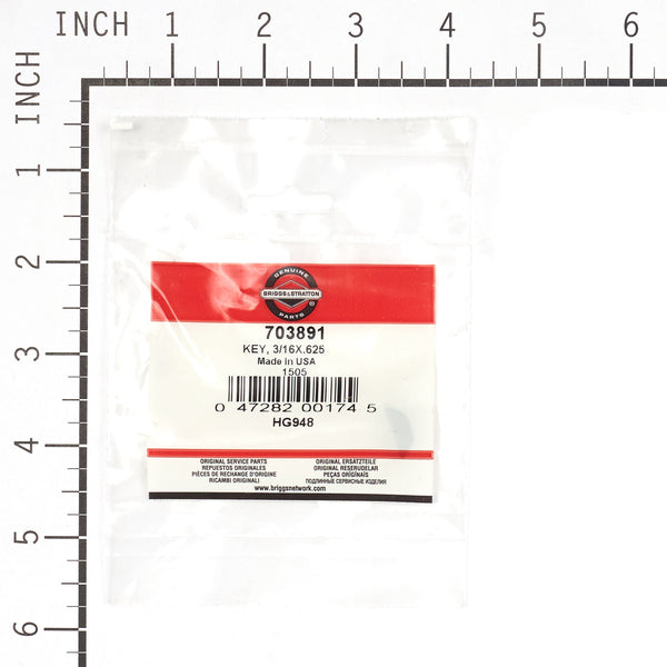 Briggs & Stratton 703891 KEY, 3/16X.625