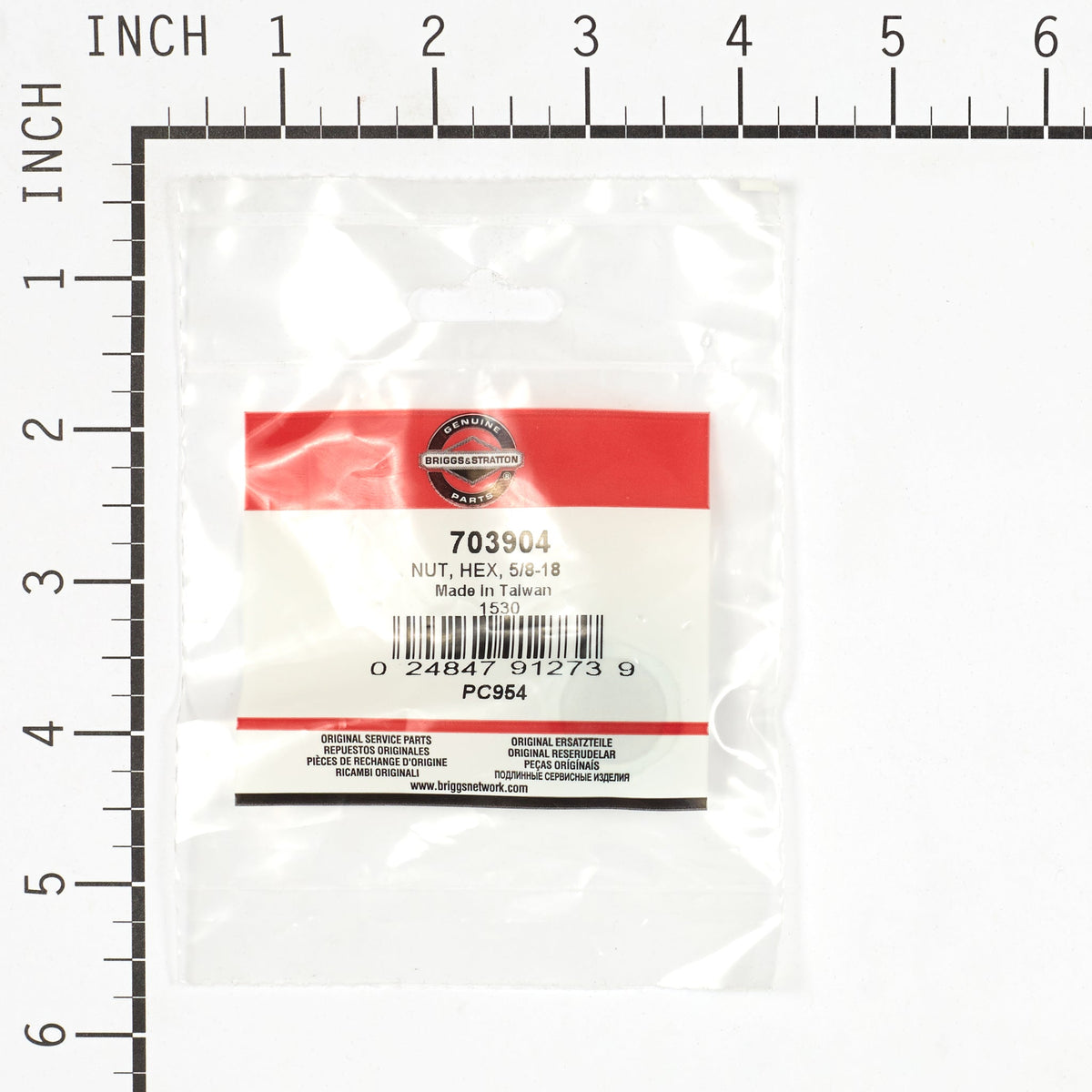 Briggs & Stratton 703904 NUT, HEX, 5/8-18