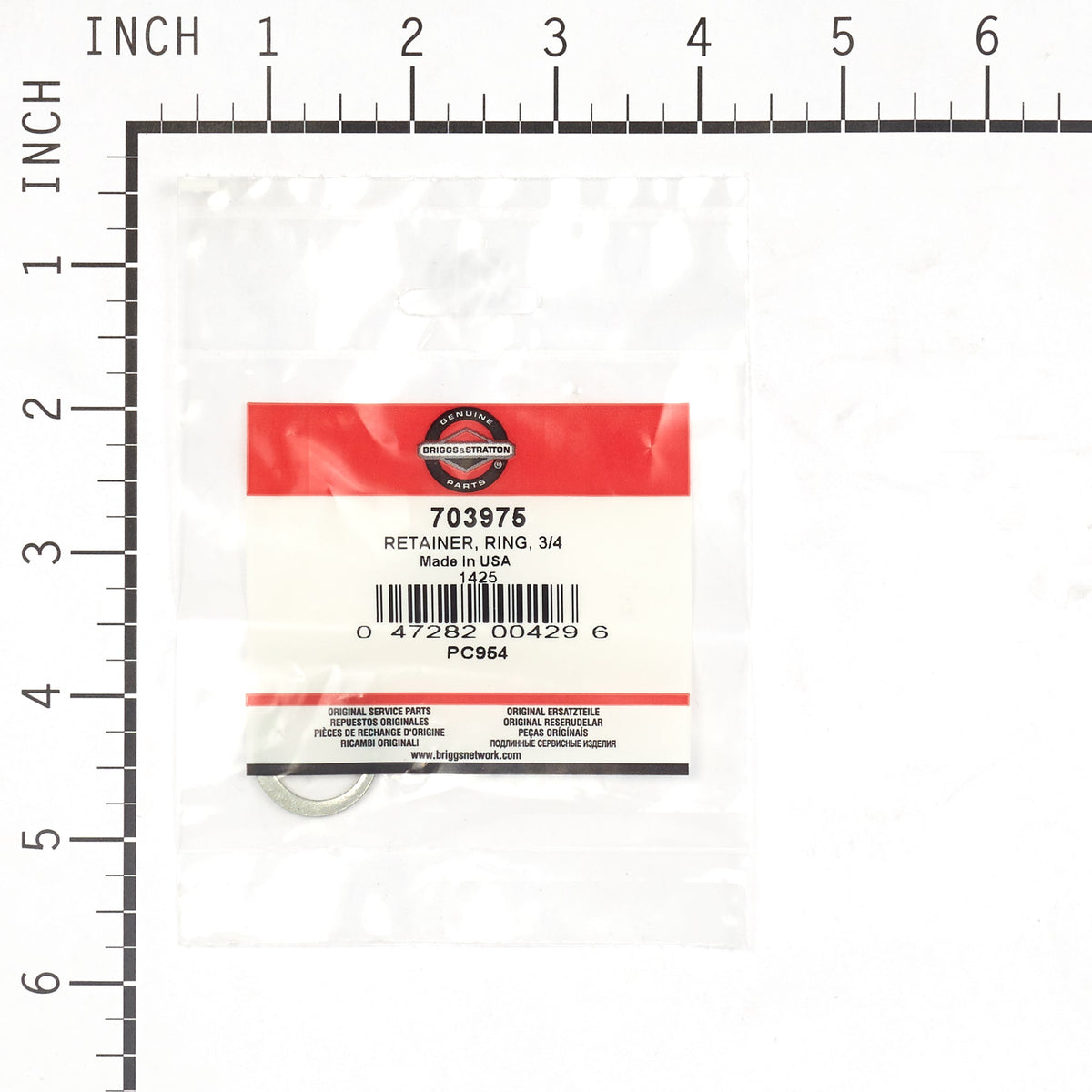 Briggs & Stratton 703975 RETAINER, RING, 3/4
