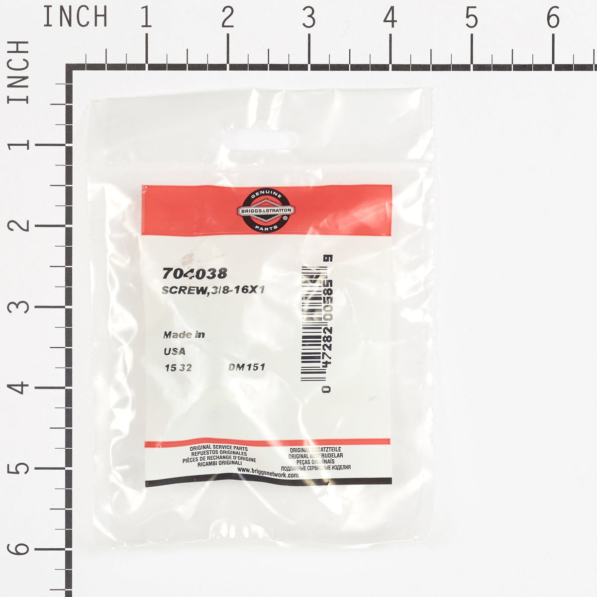 Briggs & Stratton 704038 3/8"-16 x 1" Screw