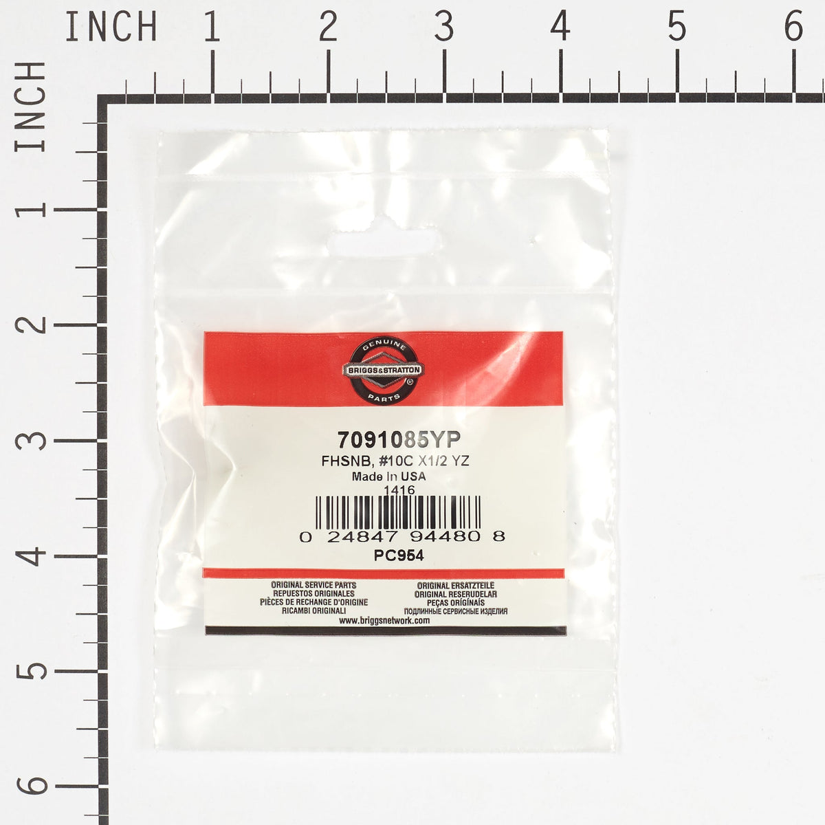 Briggs & Stratton 7091085YP Fhsnb, #10C X1/2 Yz