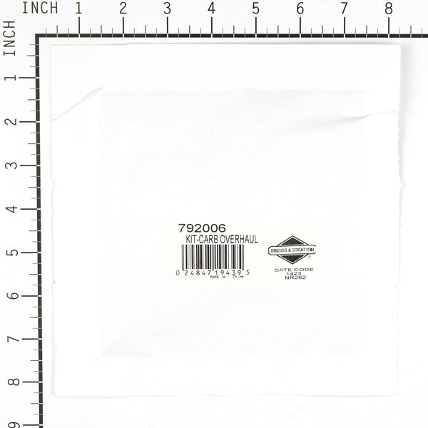 Briggs & Stratton 792006 Carburetor Overhaul Kit