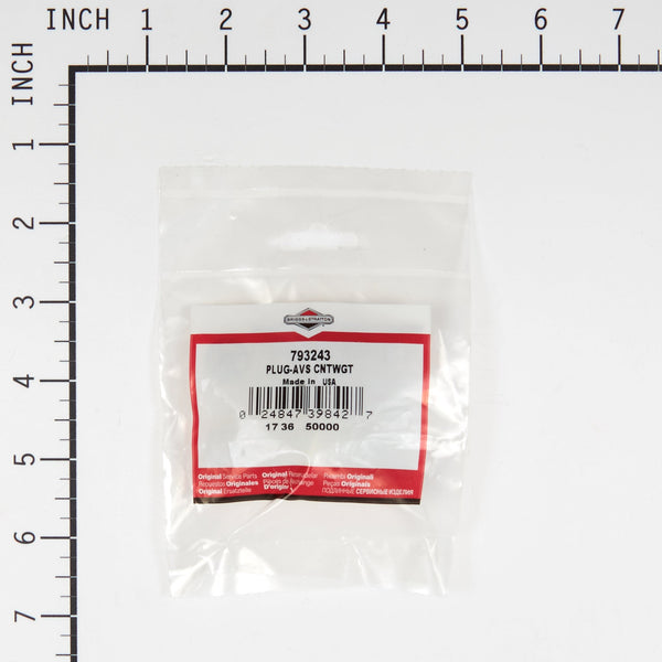 Briggs & Stratton 793243 PLUG-AVS CNTWGT
