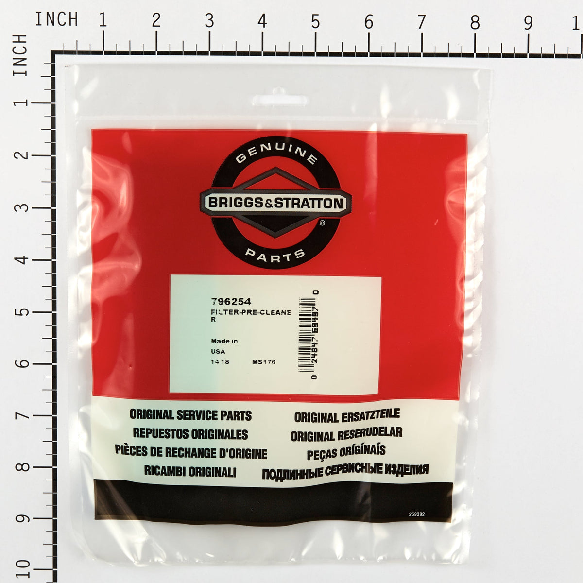 Briggs & Stratton 796254 FILTER-PRE-CLEANER