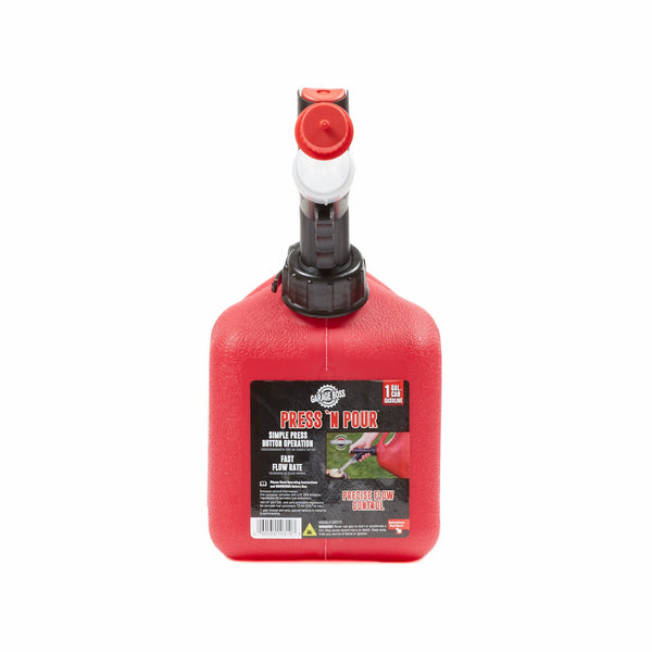 Briggs & Stratton GB310 GarageBoss Press 'N Pour Gas Can, 1+ Gallon
