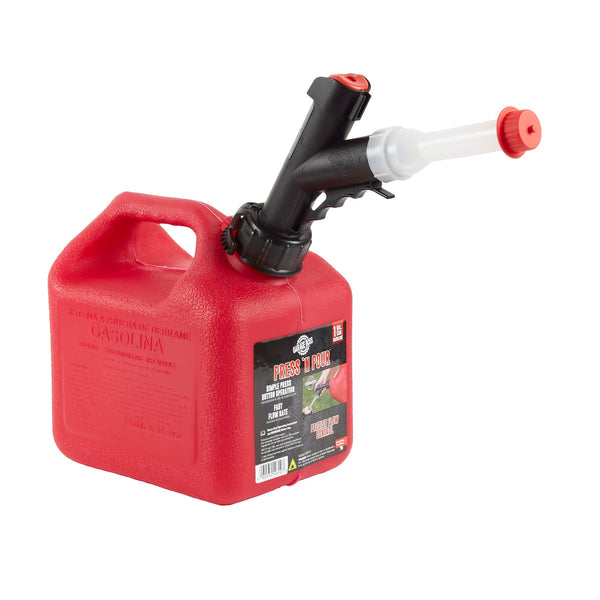 Briggs & Stratton GB310 GarageBoss Press 'N Pour Gas Can, 1+ Gallon