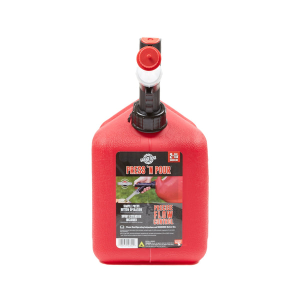 Briggs & Stratton GB320 GarageBoss Press 'N Pour Gas Can, 2+ Gallon
