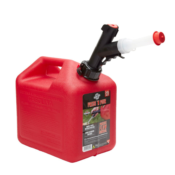 Briggs & Stratton GB320 GarageBoss Press 'N Pour Gas Can, 2+ Gallon