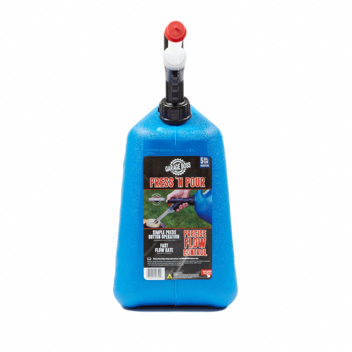 Briggs & Stratton GB359 GarageBoss Press 'N Pour Kerosene Can, 5 Gallon