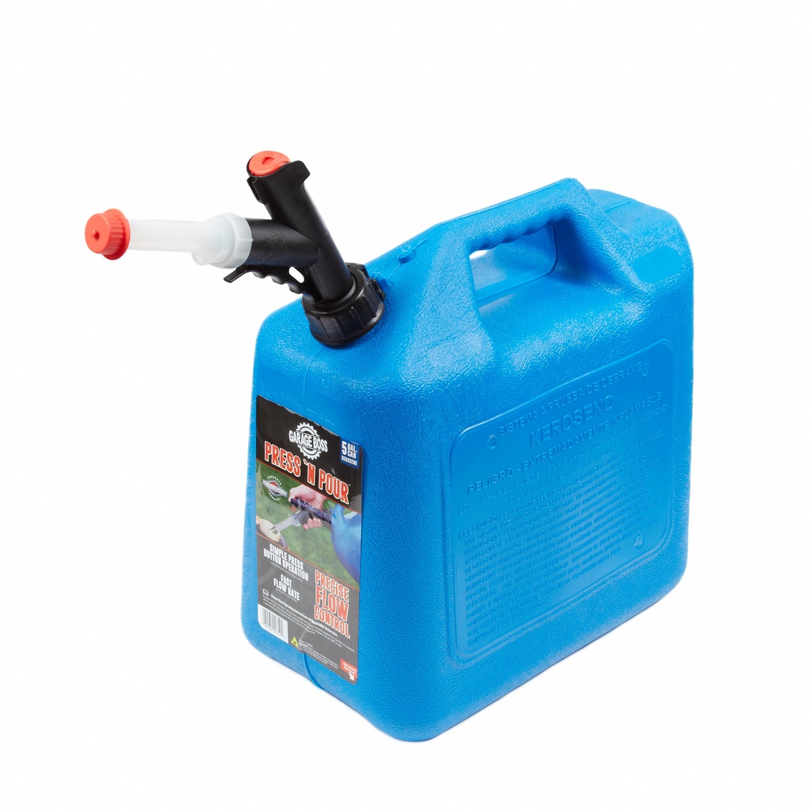 Briggs & Stratton GB359 GarageBoss Press 'N Pour Kerosene Can, 5 Gallon