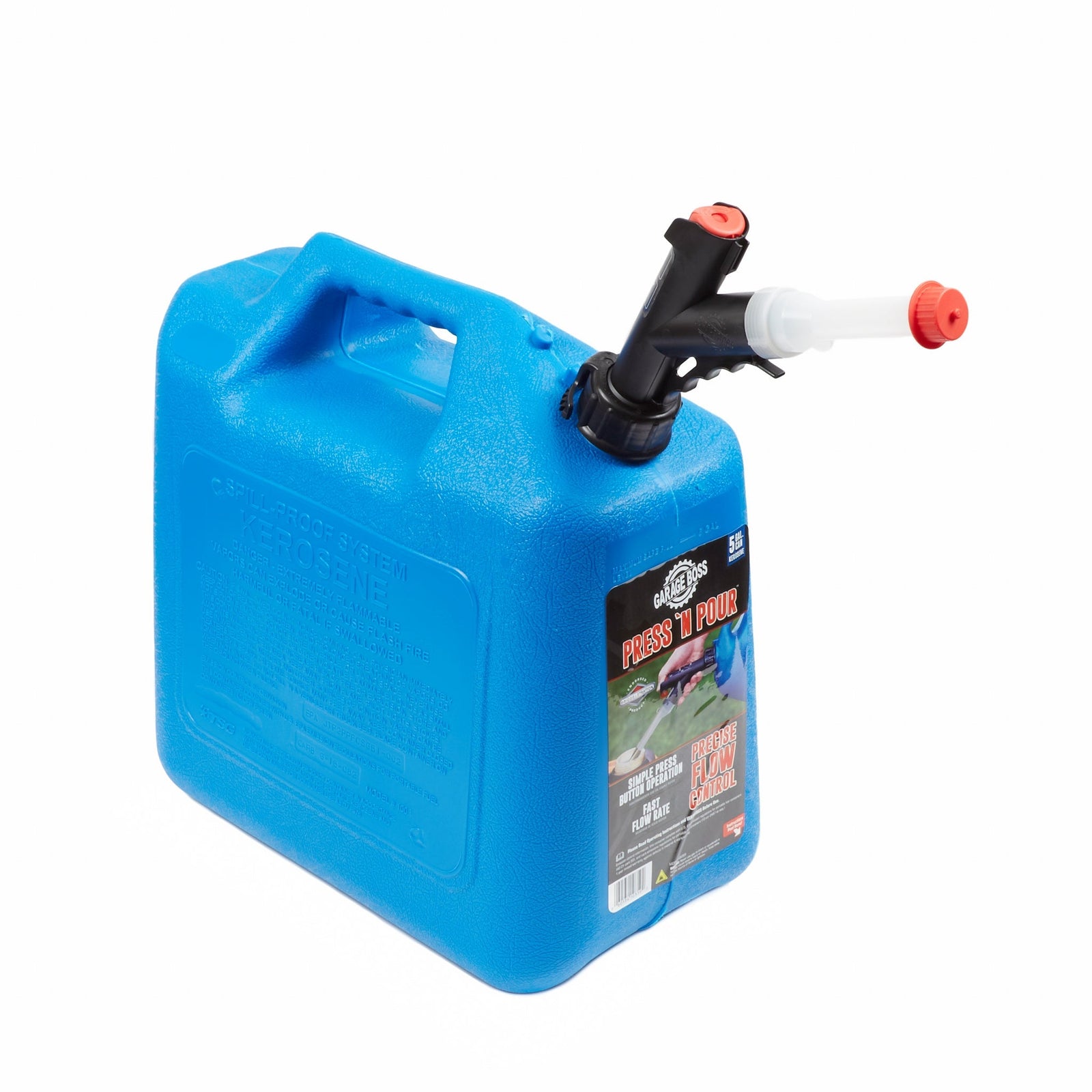 Briggs & Stratton GB359 GarageBoss Press 'N Pour Kerosene Can, 5 Gallon